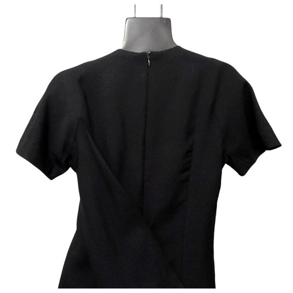 Acne Studios Trivial Black Draped Shift Dress Minimalist LBD - Picture 8 of 12